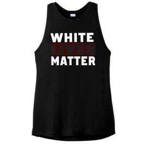 White Lives Matter Ladies PosiCharge Tri-Blend Wicking Tank