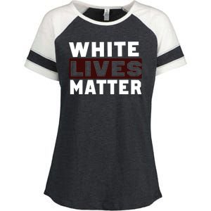 White Lives Matter Enza Ladies Jersey Colorblock Tee