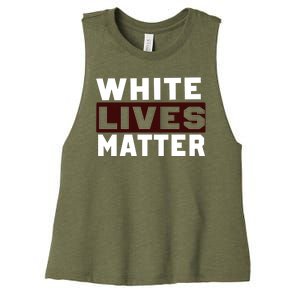 White Lives Matter Women's Racerback Cropped Tank