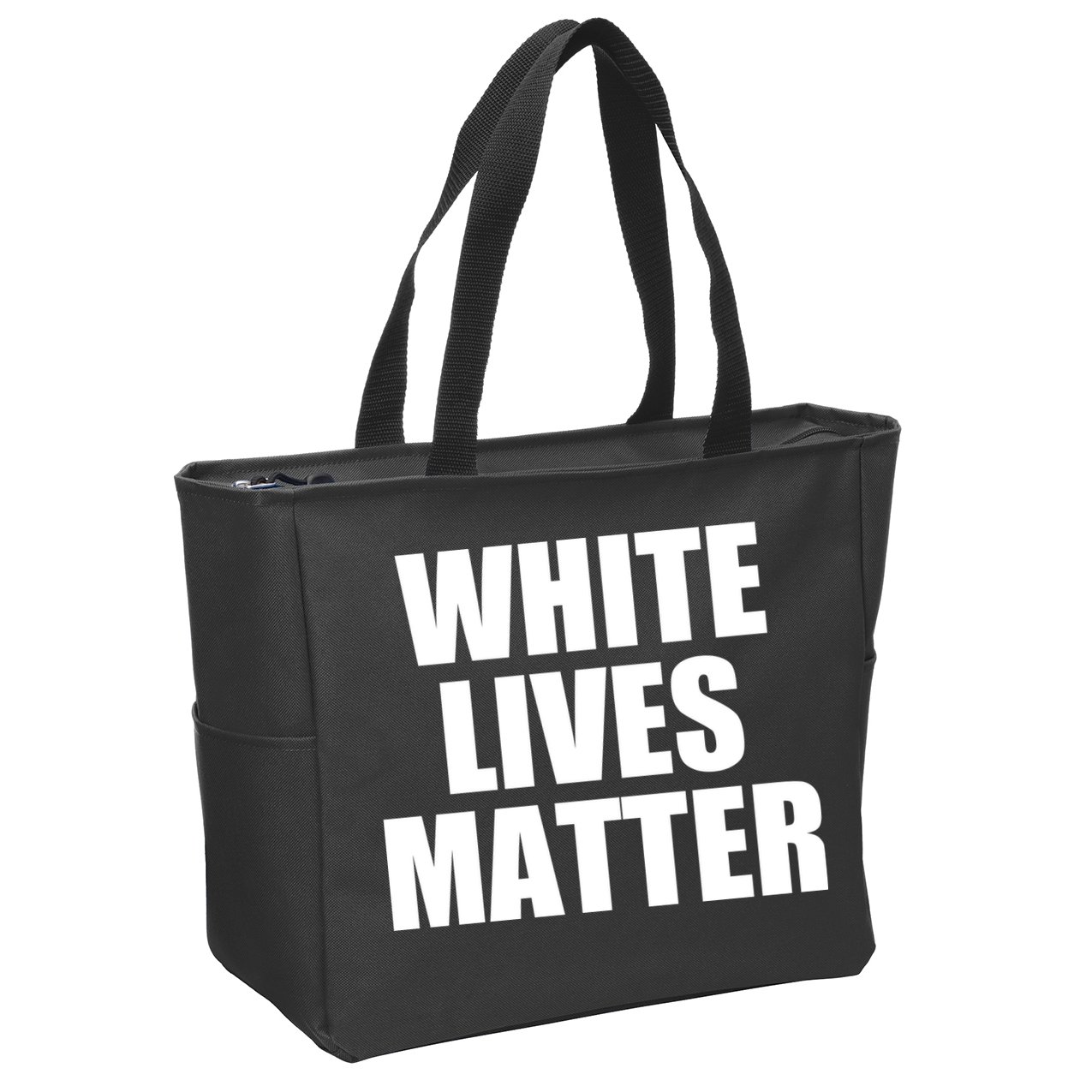 White Lives Matter Zip Tote Bag
