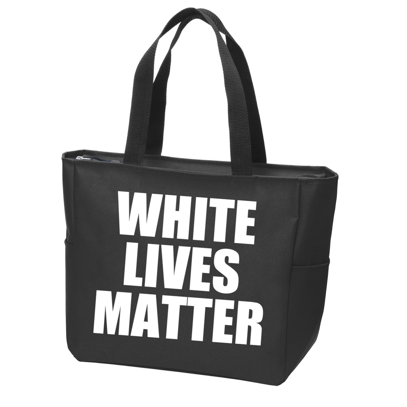 White Lives Matter Zip Tote Bag