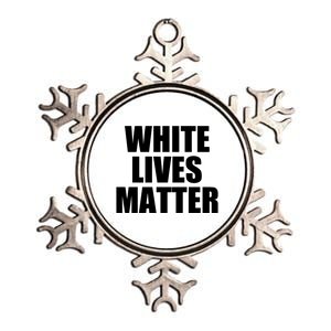 White Lives Matter Metallic Star Ornament