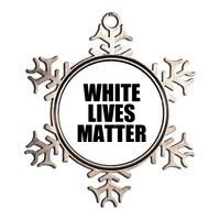 White Lives Matter Metallic Star Ornament