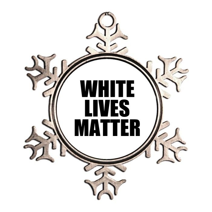 White Lives Matter Metallic Star Ornament