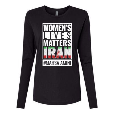 Women's Lives Matter IRAN #Mahsa Amini Womens Cotton Relaxed Long Sleeve T-Shirt