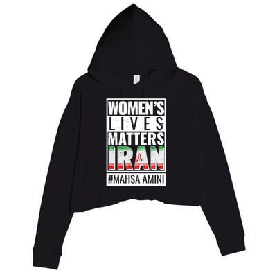 Women's Lives Matter IRAN #Mahsa Amini Crop Fleece Hoodie