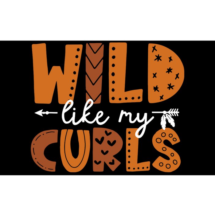 Wild Like My Curls Toddler Girls Funny Curly Hair Bumper Sticker