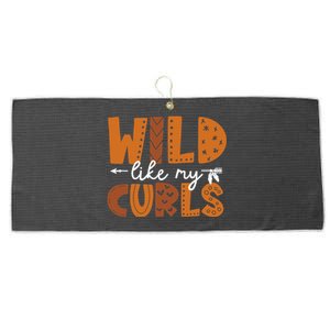 Wild Like My Curls Toddler Girls Funny Curly Hair Large Microfiber Waffle Golf Towel