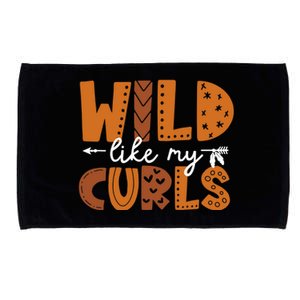 Wild Like My Curls Toddler Girls Funny Curly Hair Microfiber Hand Towel