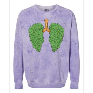 Weed Lung Marijuana Funny Colorblast Crewneck Sweatshirt