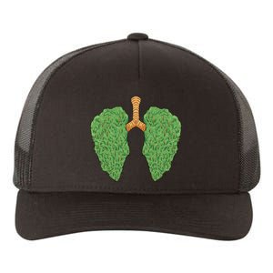 Weed Lung Marijuana Funny Yupoong Adult 5-Panel Trucker Hat