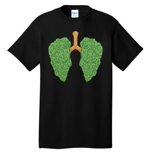 Weed Lung Marijuana Funny Tall T-Shirt