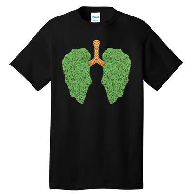 Weed Lung Marijuana Funny Tall T-Shirt