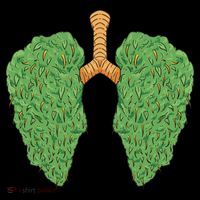 Weed Lung Marijuana Funny Tall T-Shirt