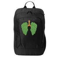 Weed Lung Marijuana Funny City Backpack