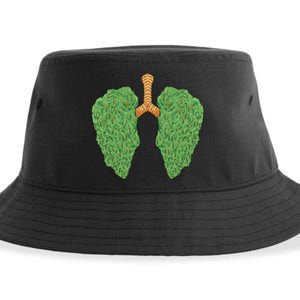 Weed Lung Marijuana Funny Sustainable Bucket Hat