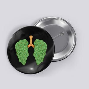 Weed Lung Marijuana Funny Button