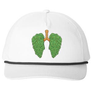 Weed Lung Marijuana Funny Snapback Five-Panel Rope Hat