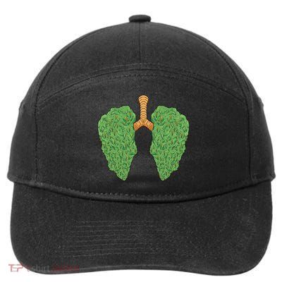 Weed Lung Marijuana Funny 7-Panel Snapback Hat