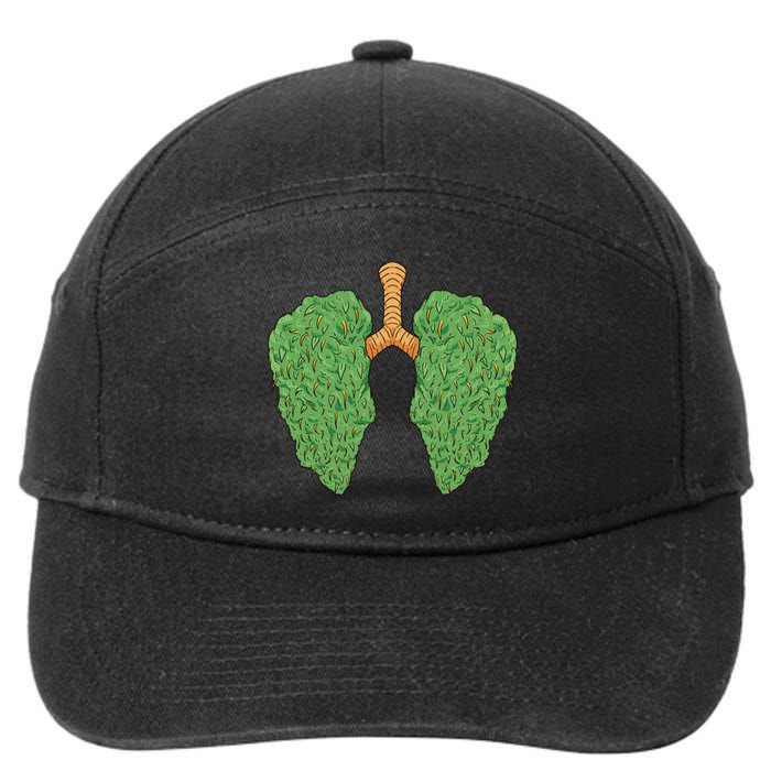 Weed Lung Marijuana Funny 7-Panel Snapback Hat