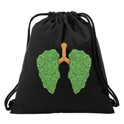 Weed Lung Marijuana Funny Drawstring Bag