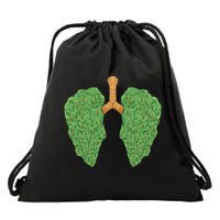 Weed Lung Marijuana Funny Drawstring Bag