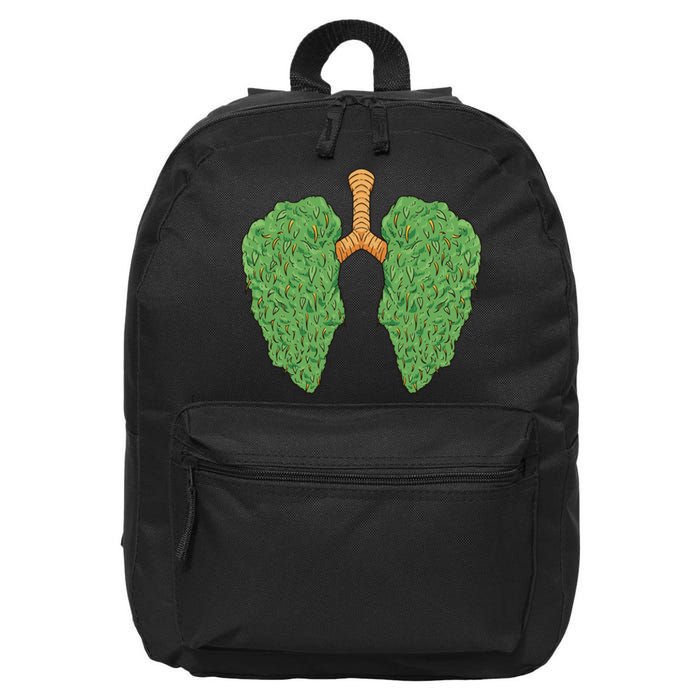 Weed Lung Marijuana Funny 16 in Basic Backpack