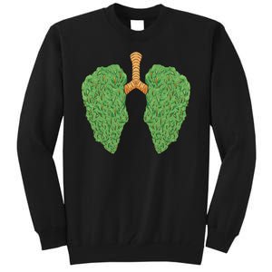 Weed Lung Marijuana Funny Tall Sweatshirt