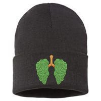 Weed Lung Marijuana Funny Sustainable Knit Beanie