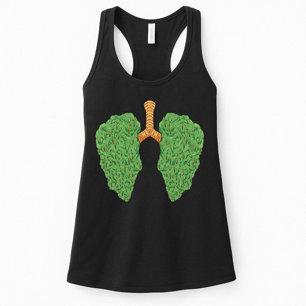 Weed Lung Marijuana Funny Womens Tank Top