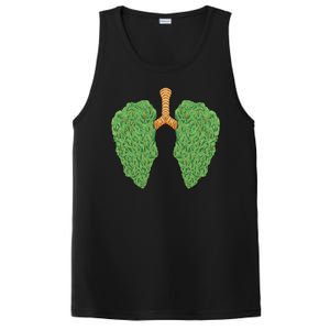 Weed Lung Marijuana Funny PosiCharge Competitor Tank