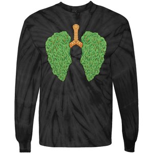 Weed Lung Marijuana Funny Tie-Dye Long Sleeve Shirt