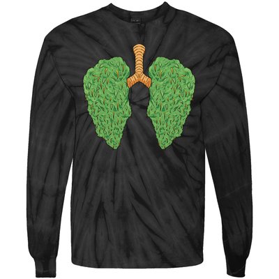 Weed Lung Marijuana Funny Tie-Dye Long Sleeve Shirt