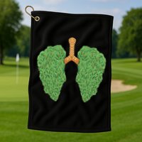 Weed Lung Marijuana Funny Golf Towel