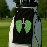 Weed Lung Marijuana Funny Golf Towel