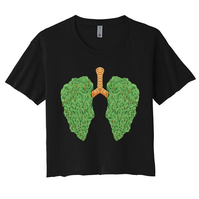 Weed Lung Marijuana Funny Crop Top
