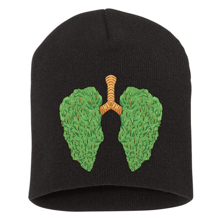 Weed Lung Marijuana Funny Short Acrylic Beanie