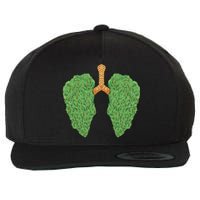 Weed Lung Marijuana Funny Wool Snapback Cap