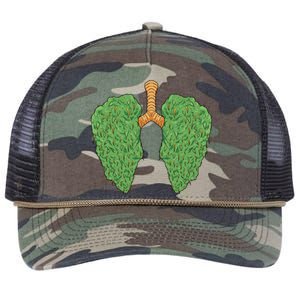 Weed Lung Marijuana Funny Retro Rope Trucker Hat Cap