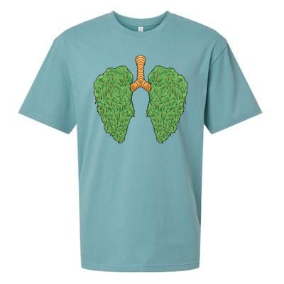 Weed Lung Marijuana Funny Sueded Cloud Jersey T-Shirt