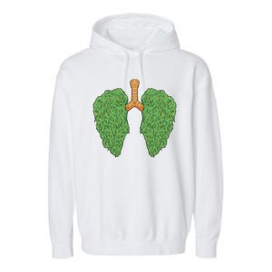 Weed Lung Marijuana Funny Garment-Dyed Fleece Hoodie