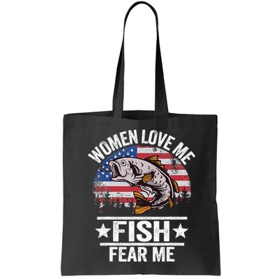 Women Love Me Fish Fear Me Men Vintage Funny Bass Fishing Bag