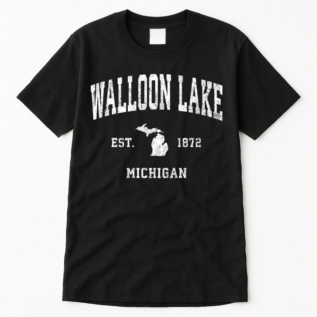 Walloon Lake Michigan Mi Vintage Athletic Sports Tall T-Shirt