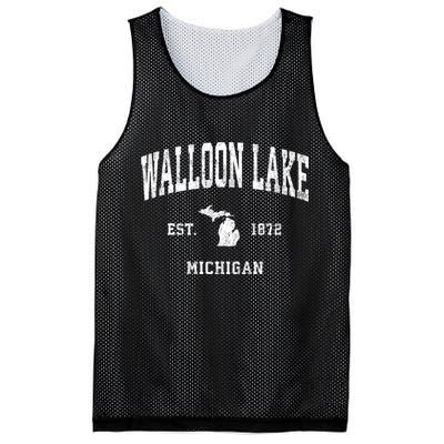 Walloon Lake Michigan Mi Vintage Athletic Sports Mesh Reversible Basketball Jersey Tank