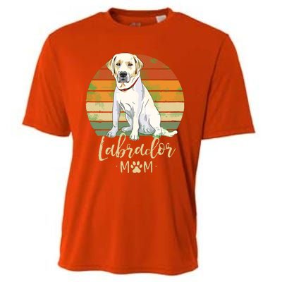 Womens Labrador Mom Retro Labrador Retriever Lover Gifts Dog Mama Cooling Performance Crew T-Shirt