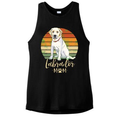 Womens Labrador Mom Retro Labrador Retriever Lover Gifts Dog Mama Ladies PosiCharge Tri-Blend Wicking Tank