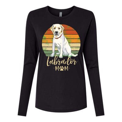 Womens Labrador Mom Retro Labrador Retriever Lover Gifts Dog Mama Womens Cotton Relaxed Long Sleeve T-Shirt