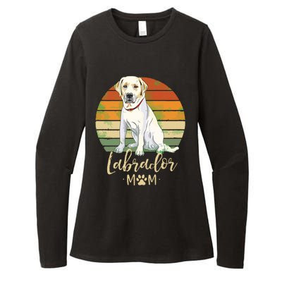 Womens Labrador Mom Retro Labrador Retriever Lover Gifts Dog Mama Womens CVC Long Sleeve Shirt