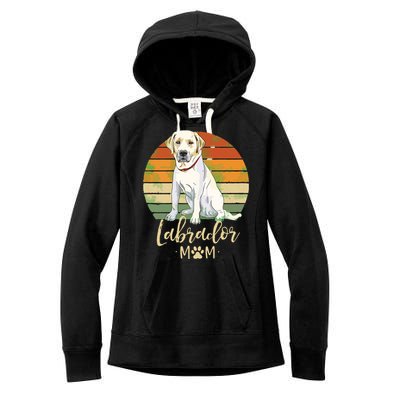 Womens Labrador Mom Retro Labrador Retriever Lover Gifts Dog Mama Women's Fleece Hoodie