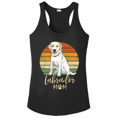 Womens Labrador Mom Retro Labrador Retriever Lover Gifts Dog Mama Ladies PosiCharge Competitor Racerback Tank